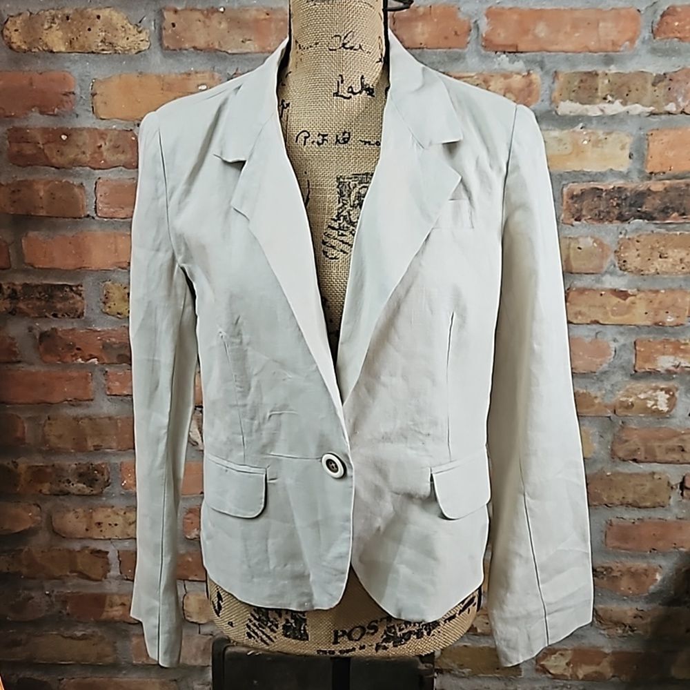 For Cynthia 100% Linen Blazer Fully Lined Classic Small - Picture 5 of 12